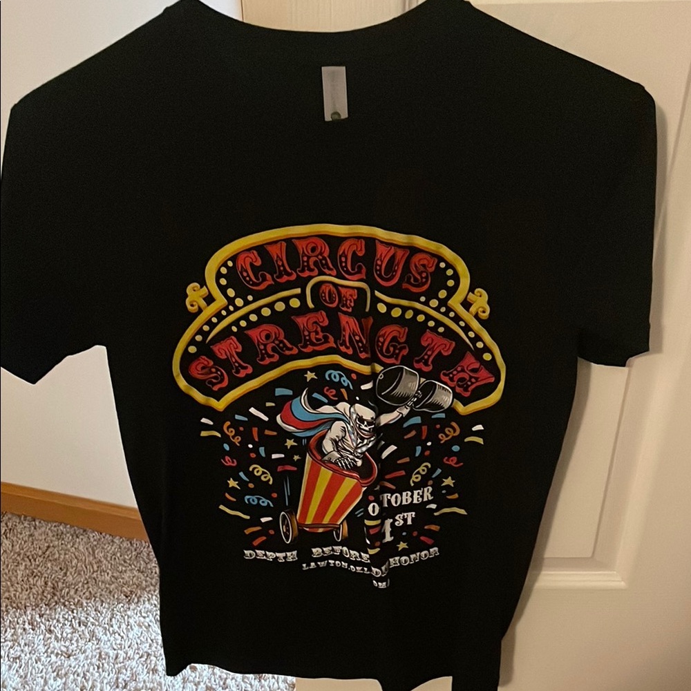 Black and Red Short Sleeve Tee with Bold Graphics